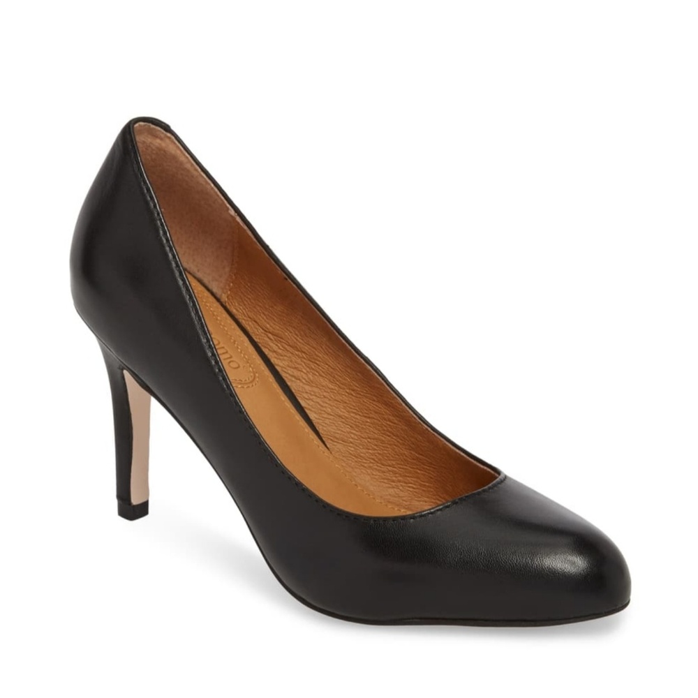 Corso Como black patent leather pumps
